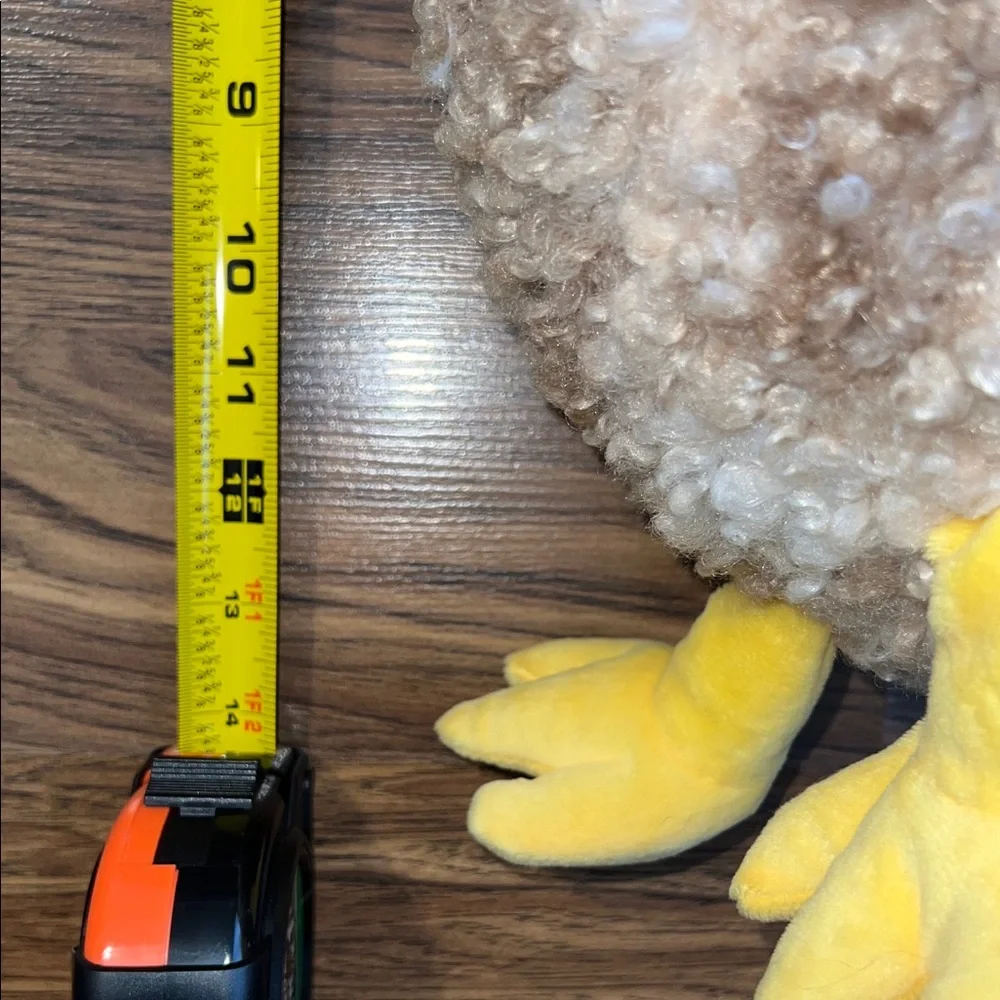 Plush Chicken Bird Toy - White, Brown, Yellow